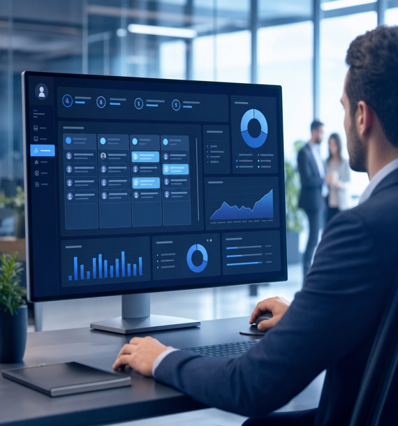 Satış ekibinin CRM panelinde müşteri süreçlerini yönetmesi